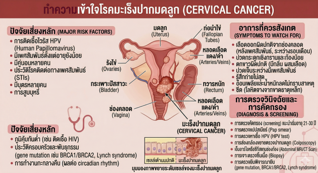 ทำความเข้าใจโรคมะเร็งปากมดลูก (Cervical Cancer)