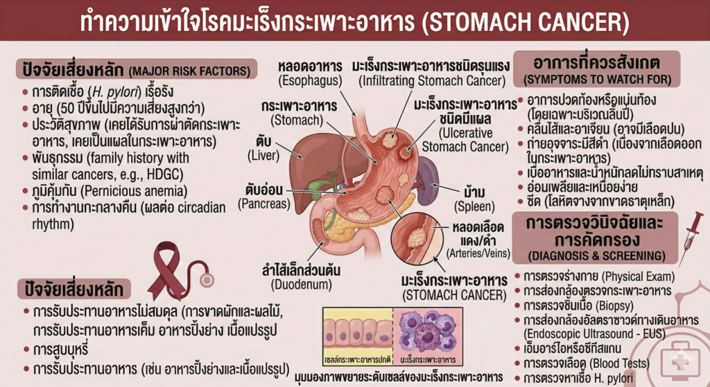ทำความเข้าใจมะเร็งกระเพาะอาหาร (Stomach Cancer)
