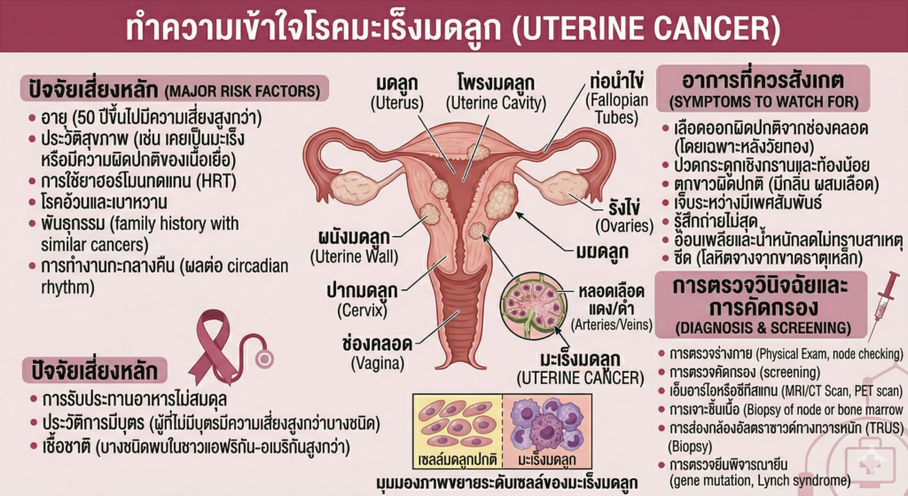 ทำความเข้าใจมะเร็งมดลูก (Uterine Cancer)